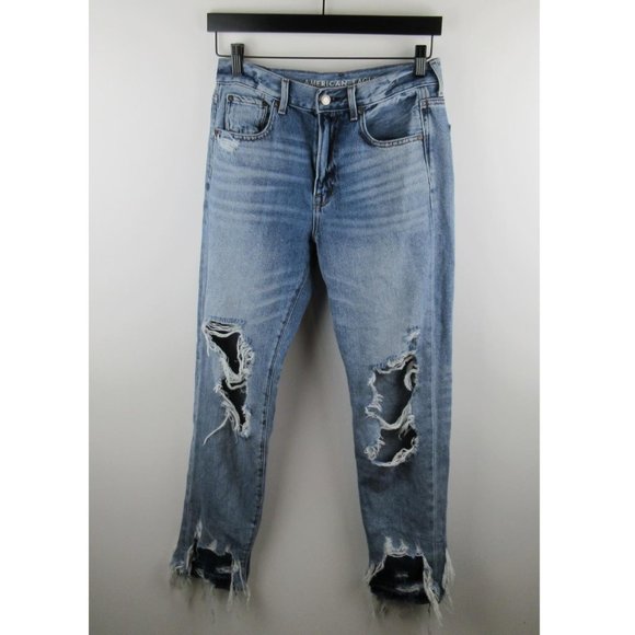 American Eagle Outfitters Denim - American Eagle Hi-Rise Girlfriend Distressed Jeans sz 2